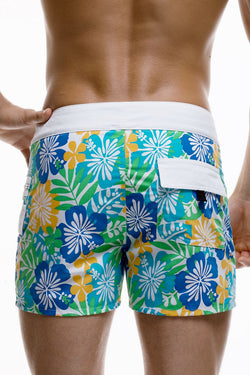 Tactics Blue, Green & Yellow Tiki Swim Trunk thumbnail 2