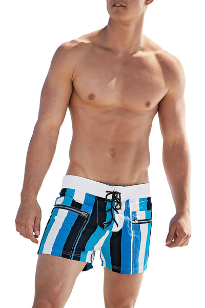 Tactics Blue Stripe Conga Swim Trunk