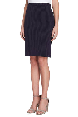 Tahari ASL Navy/Grey Pinstripe Suit Skirt thumbnail 1