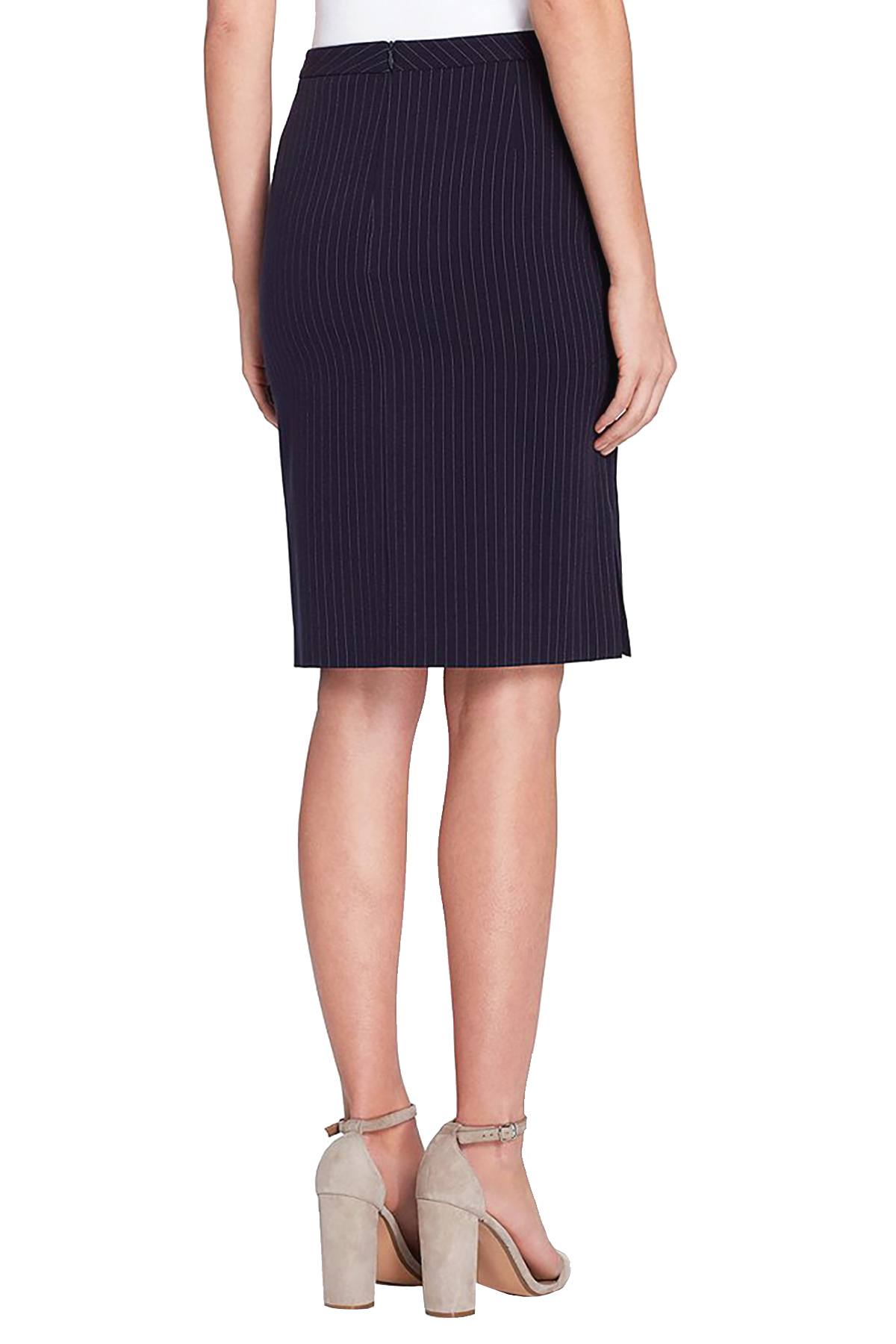 Tahari ASL Navy/Grey Pinstripe Suit Skirt