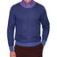 Tailorbyrd Birdseye Crew-neck Sweater Blue