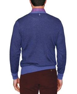 Tailorbyrd Birdseye Crew-neck Sweater Blue thumbnail 2