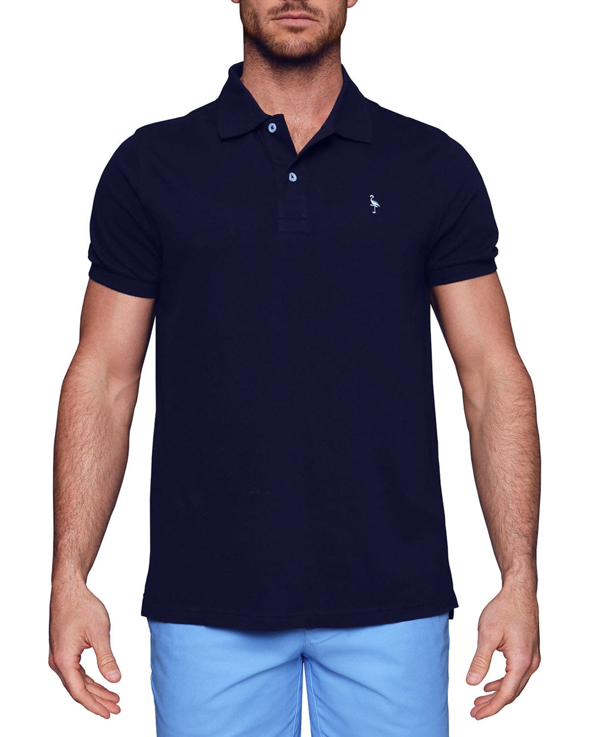 Tailorbyrd Men's Stretch Pique Polo Shirt midnight blue