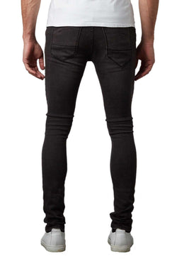 Tailored Recreation Premium Black Distressed Tapered Denim Pant thumbnail 2