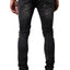 Tailored Recreation Premium Black Distressed & Studded Tapered Denim Pant