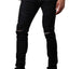 Tailored Recreation Premium Black Open Knee Tapered Denim Pant