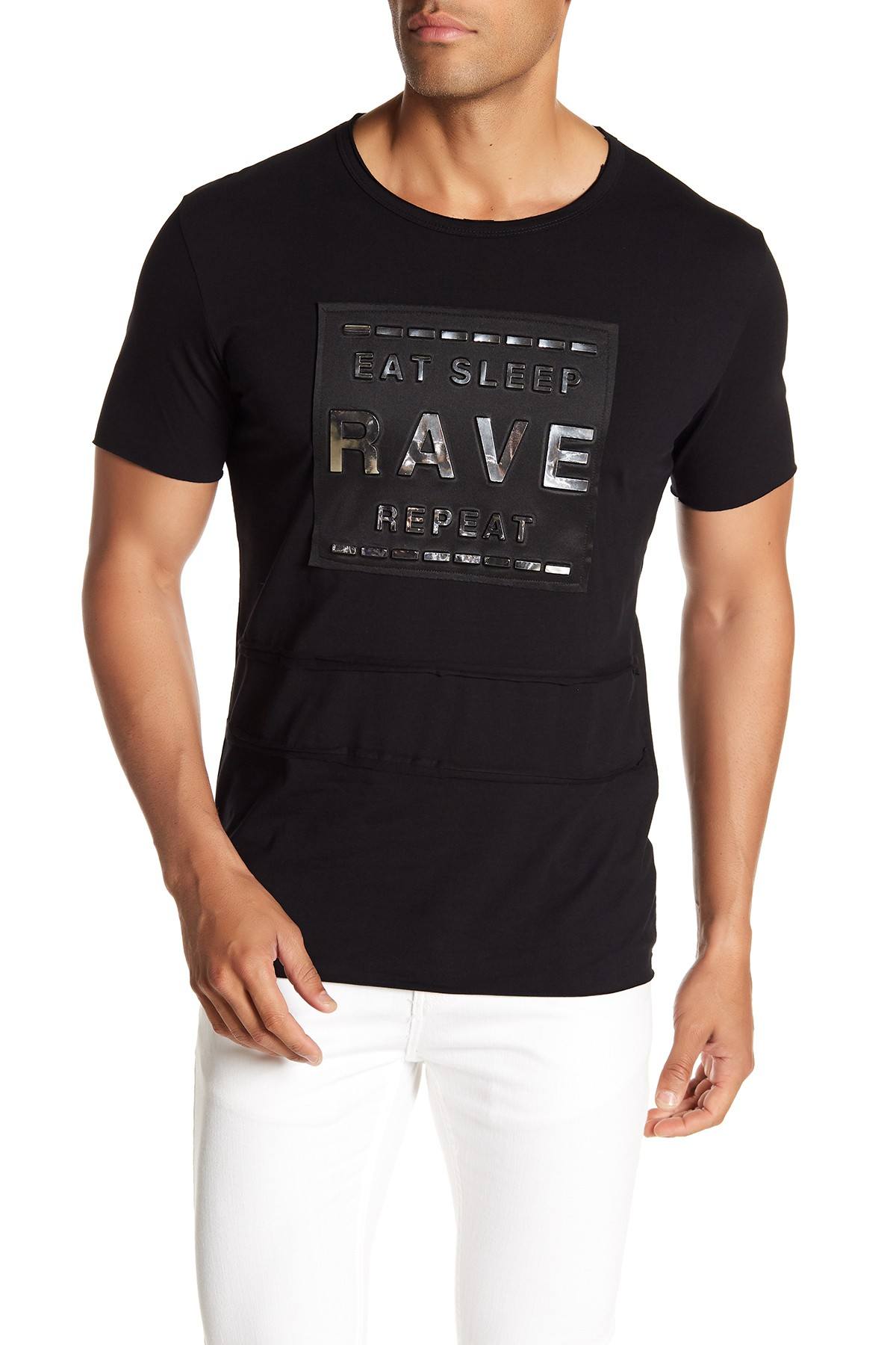 Tailored Recreation Premium Black Rave Repeat Tee