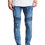 Tailored Recreation Premium Blue Ribbed & Distressed Slim Tapered Denim Pant