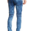 Tailored Recreation Premium Blue Ribbed & Distressed Slim Tapered Denim Pant