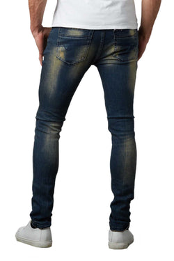 Tailored Recreation Premium Dark Blue Patched Denim Pant thumbnail 2