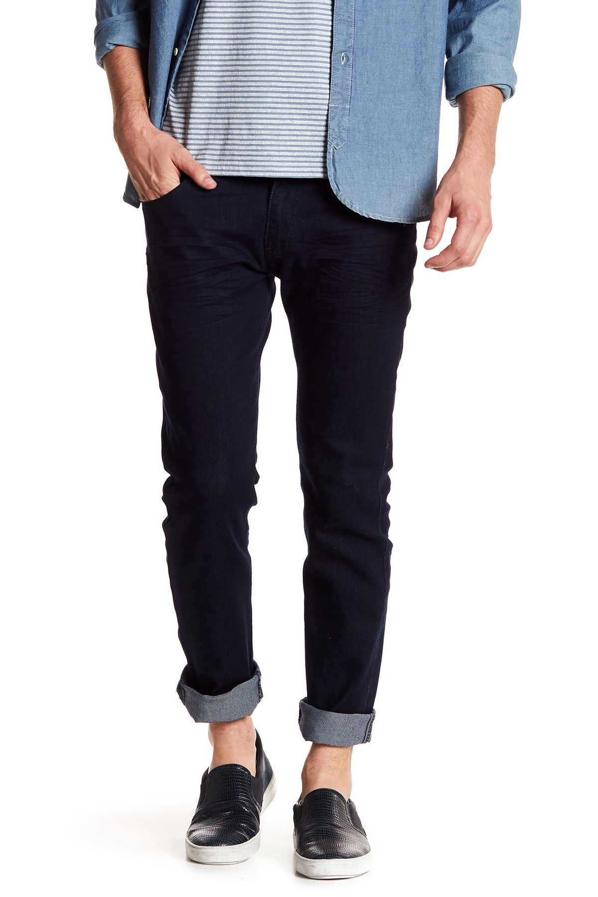 Tailored Recreation Premium Dark Wash Slim Tapered Denim Pant