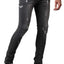 Tailored Recreation Premium Grey Distressed & Patched Tapered Denim Pant