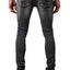 Tailored Recreation Premium Grey Distressed & Patched Tapered Denim Pant