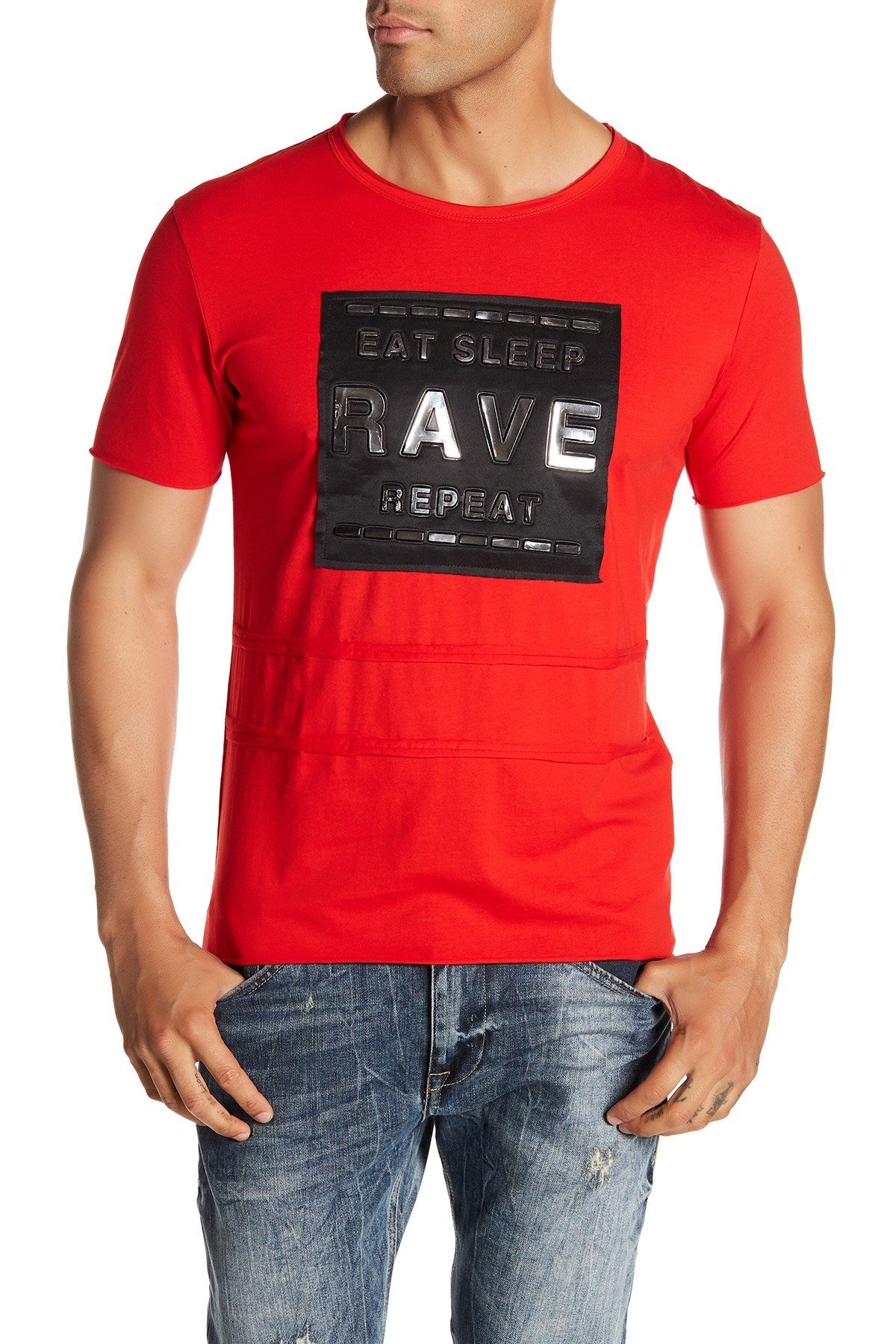Tailored Recreation Premium Red Rave Repeat Tee