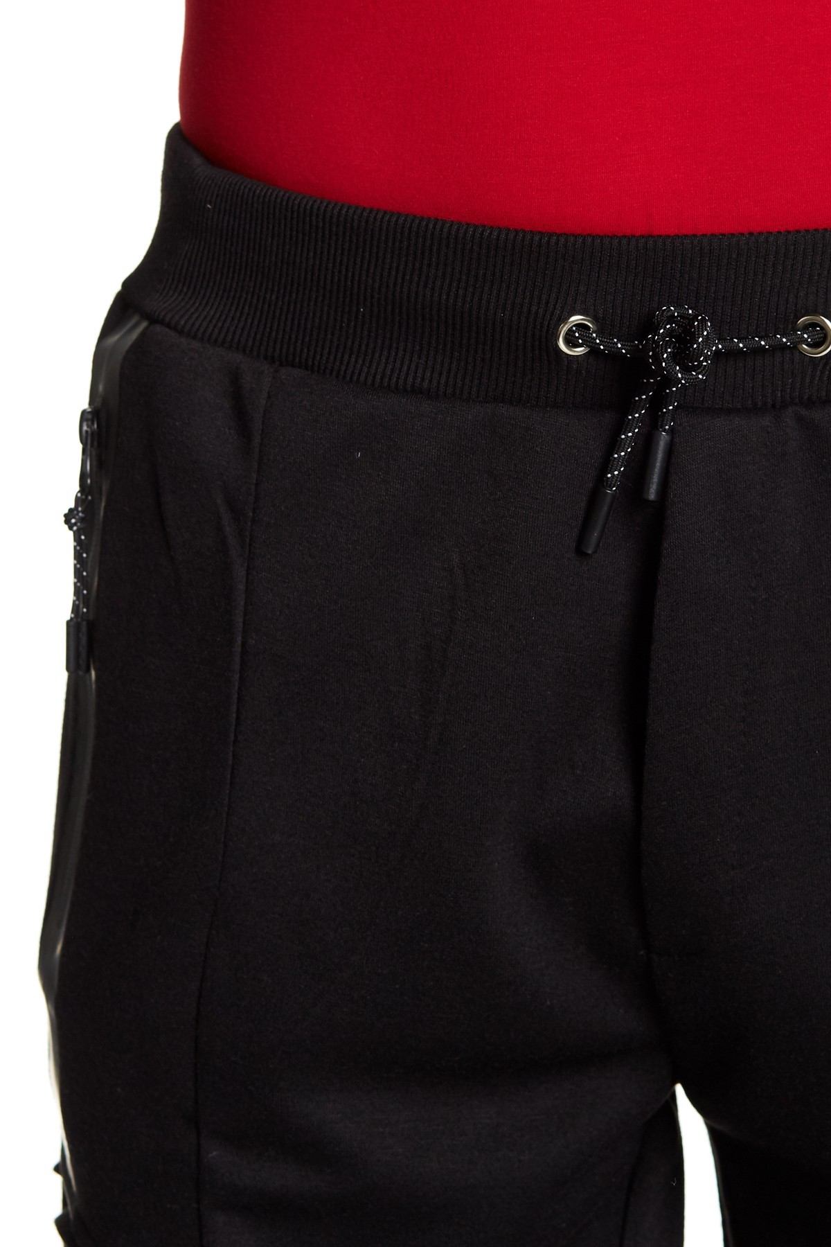 Tailored Recreation Premium Solid Black Moto Fleece Short
