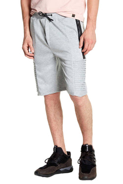 Tailored Recreation Premium Solid Grey Moto Fleece Short thumbnail 2
