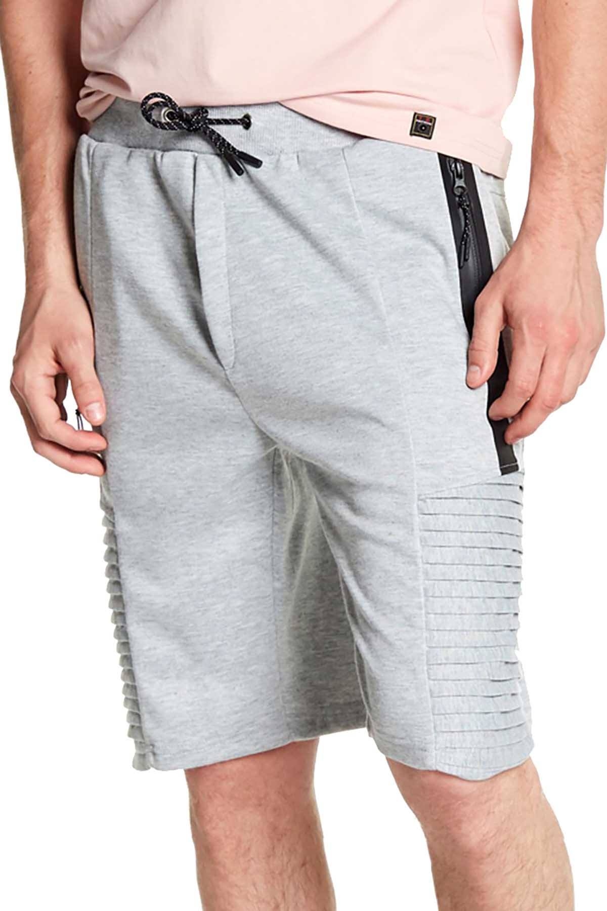 Tailored Recreation Premium Solid Grey Moto Fleece Short