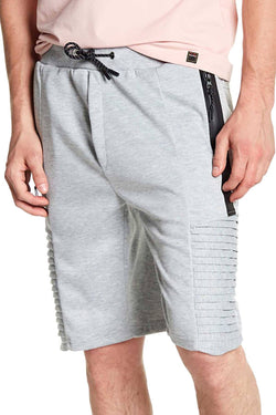 Tailored Recreation Premium Solid Grey Moto Fleece Short thumbnail 1