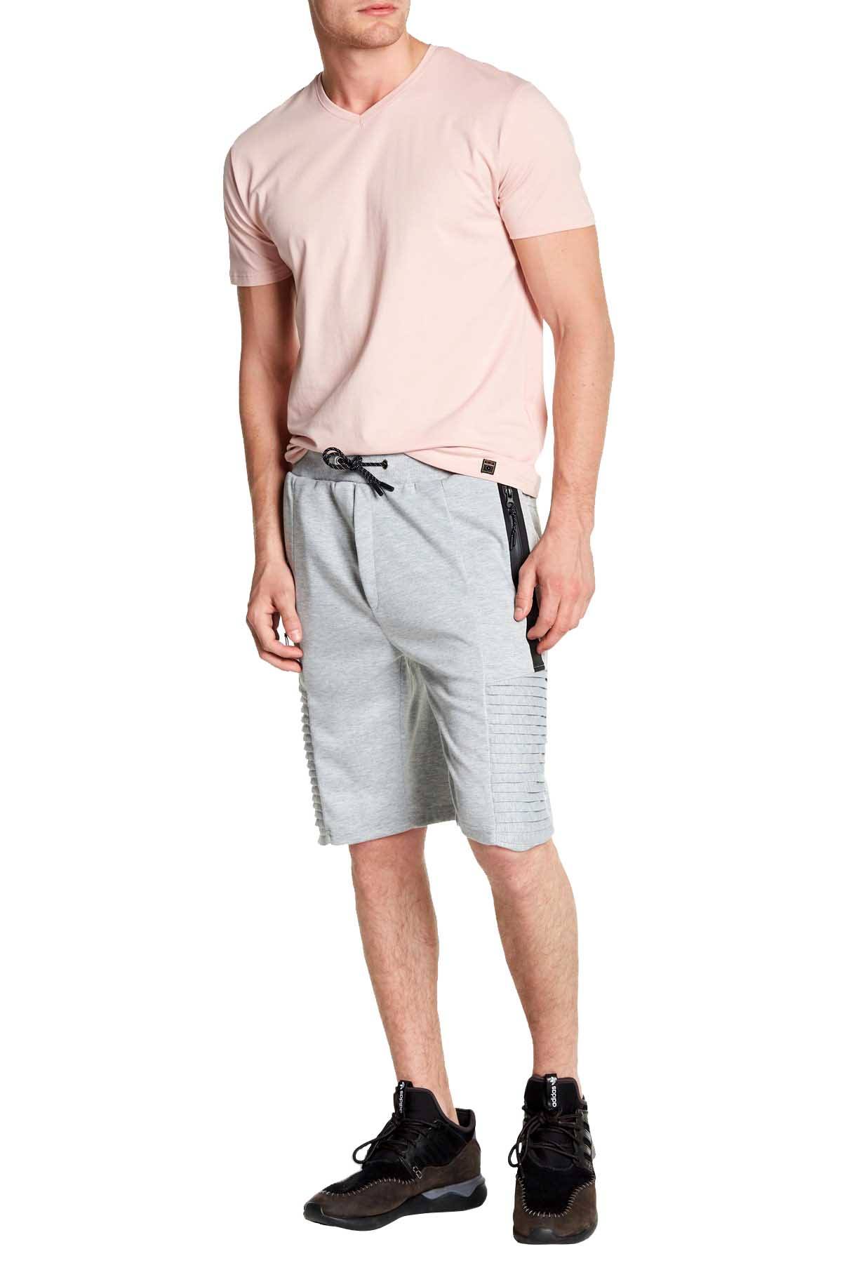 Tailored Recreation Premium Solid Grey Moto Fleece Short