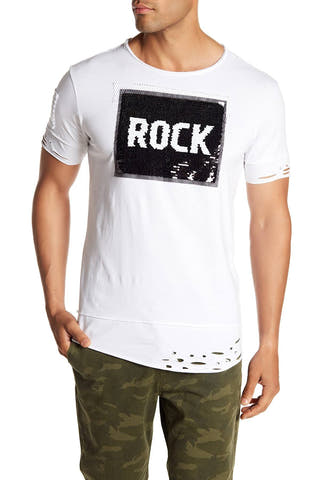 Tailored Recreation Premium White Sequin Rock Tee