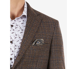 Tallia Slim-fit Brown Mix Sport Coat Brown Mix thumbnail 3