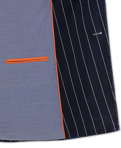 Tallia Slim-fit Double Breasted Striped Sport Coat Navy thumbnail 3