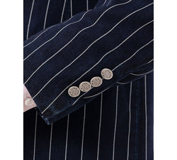 Tallia Slim-fit Double Breasted Striped Sport Coat Navy thumbnail 4