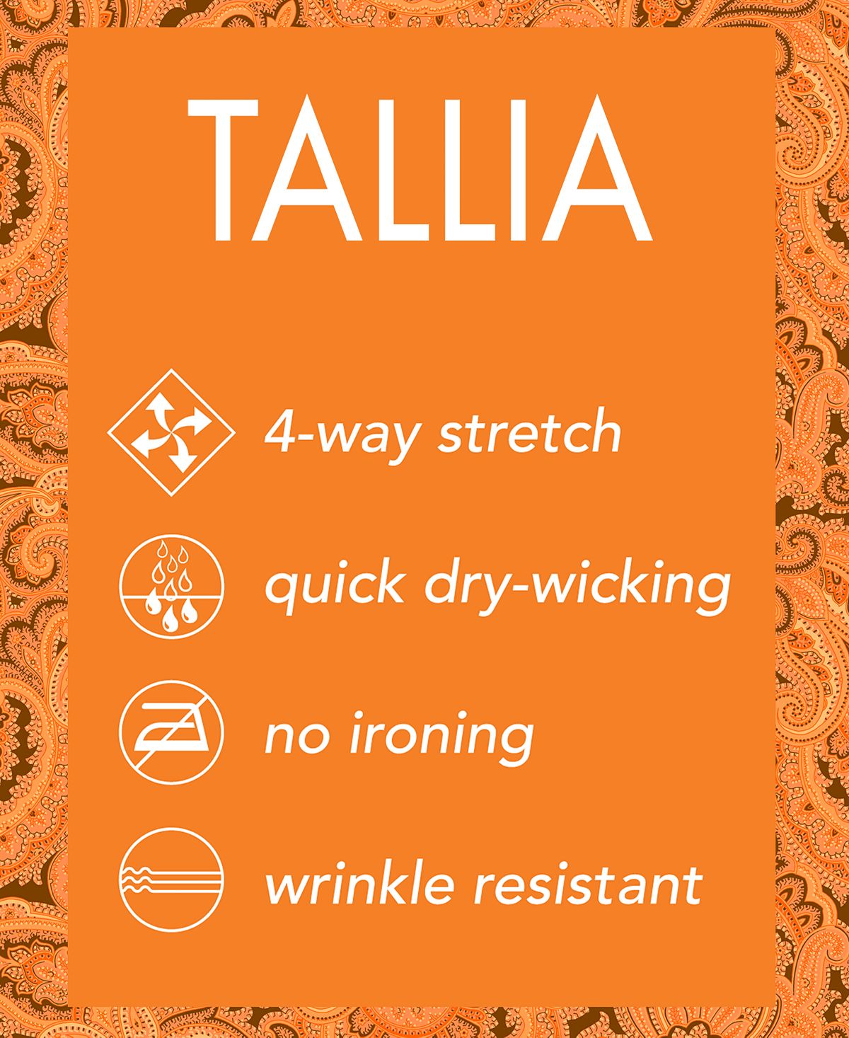 Tallia Slim-fit No-iron Performance Stretch Mini-floral Graphic Dress Shirt White/Purple
