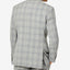 Tallia Slim-fit Wool Suit Jacket Light Grey/Blue Plaid