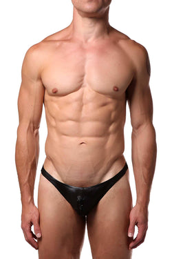Tartarus Black Coated Zipper Thong thumbnail 1
