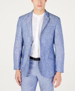 Tasso Elba 100% Linen 2-button Blazer Chambray thumbnail 1