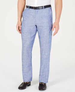 Tasso Elba 100% Linen Pants Chambray thumbnail 1