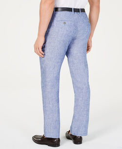 Tasso Elba 100% Linen Pants Chambray thumbnail 3