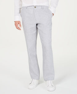 Tasso Elba 100% Linen Pants Grey thumbnail 1