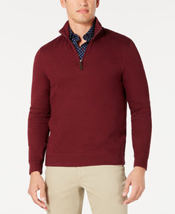 Tasso Elba Birdseye Quarter-zip Sweater Port Royale thumbnail 1