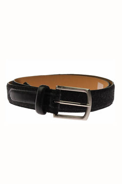 Tasso Elba Black 32mm Faux-Trim Feather-Edge Belt thumbnail 1