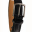 Tasso Elba Black 32mm Faux-Trim Feather-Edge Belt