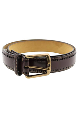 Tasso Elba Brown Brogue Keeper Casual Belt thumbnail 3