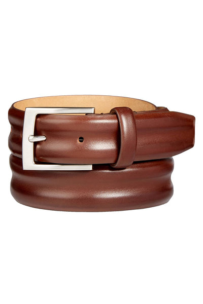 Tasso Elba Brown Leather Dress Belt