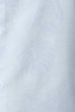 Tasso Elba Island Blue Leaf Print Jacquard Silk Blend Shirt thumbnail 2