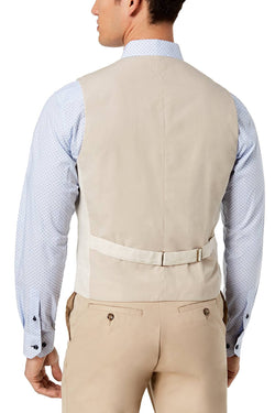Tasso Elba Island Natural-Khaki 100% Linen Vest thumbnail 3