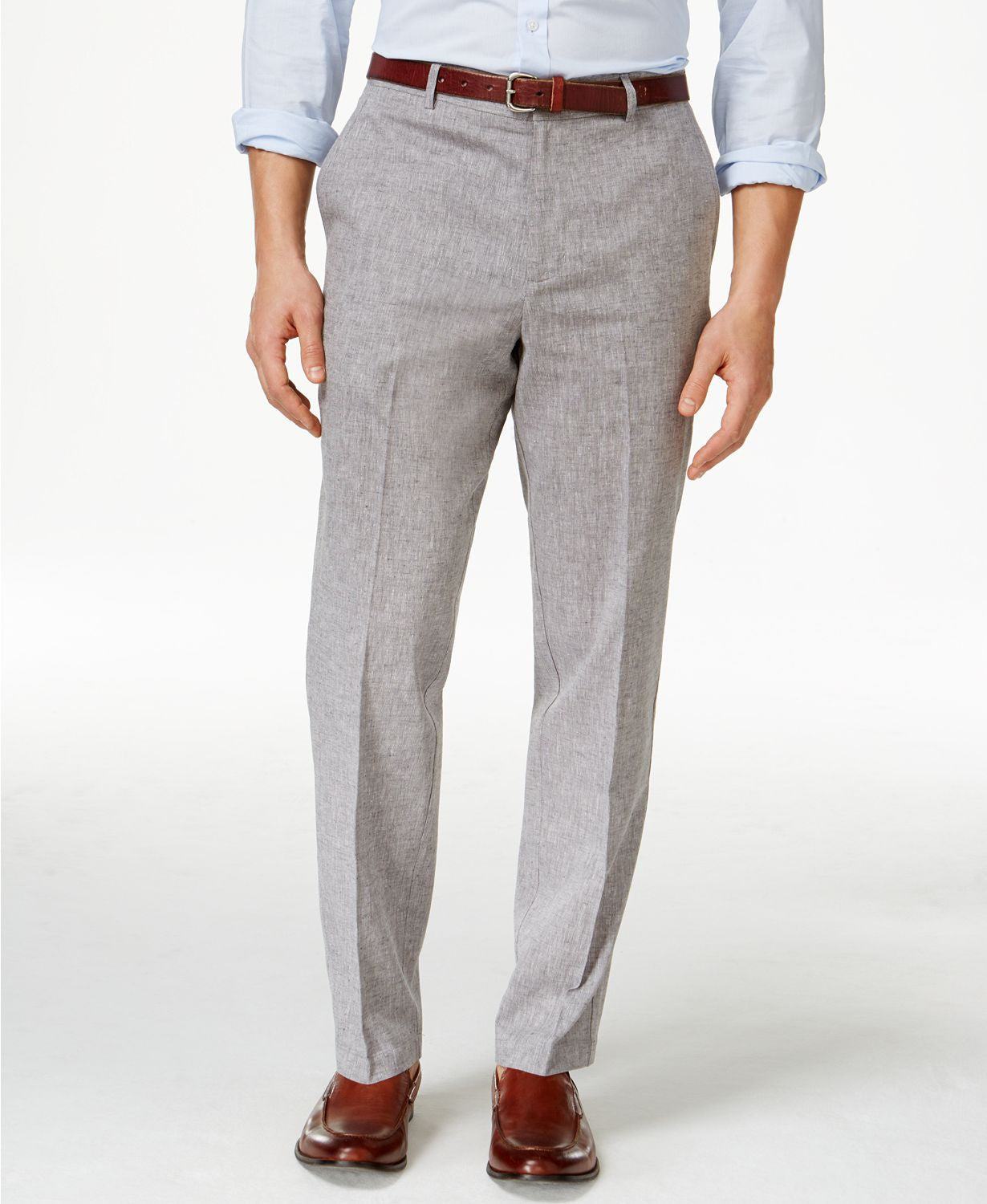 Tasso Elba Linen Pants Grey