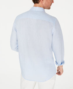 Tasso Elba Long-sleeve Linen Shirt Billowing Cloud thumbnail 4