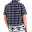 Tasso Elba Mediana Geometric-print Cotton Shirt Navy Combo