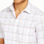 Tasso Elba Stretch Dobby Plaid Shirt White Combo