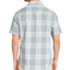 Tasso Elba Stretch Geo Plaid Shirt Green Combo