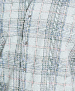 Tasso Elba Stretch Geo Plaid Shirt Green Combo thumbnail 3
