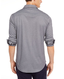 Tasso Elba Supima Cotton Birdseye-knit Shirt Dark Lead Grey thumbnail 3