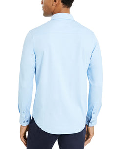 Tasso Elba Supima Cotton Birdseye-knit Shirt Pale Blue thumbnail 2