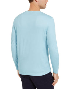 Tasso Elba Supimablend Crewneck Long-sleeve T-shirt Menthol Bl thumbnail 2